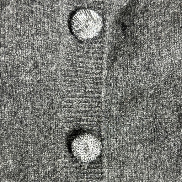 Vince Womens 100% Cashmere Sweater Cardigan Sz Small Gray Button Up Pockets - Picture 7 of 7